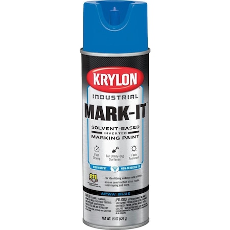 Krylon Mark-It Industrial SB APWA Blue Inverted Marking Paint 730308
